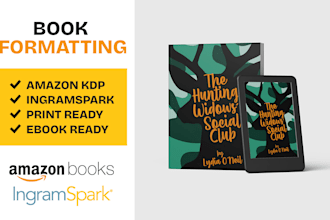 format your book for amazon KDP and ingramspark