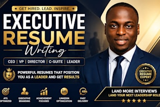 executive resume writer for ceos, cfos, coos, vps, directors
