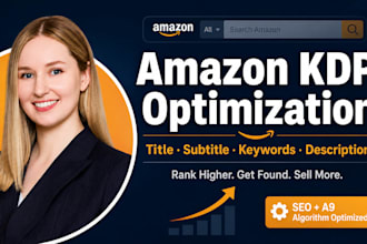 optimize your amazon KDP book title, subtitle, keywords and description for rank