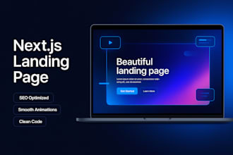 create professional landing website