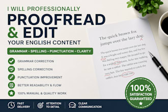 proofread and edit your english text manually