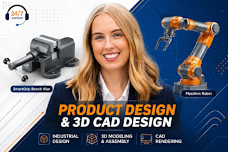 do cad design for industrial design, 3d printing, furniture, jewelry cad design