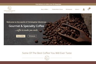 design coffee website coffee shopify store coffee store  coffee shopify tea stor
