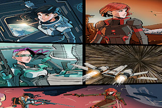 design 2d character design anime manga 2d style character sheet concept art