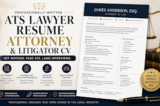 build ats lawyer resume attorney resume legal resume with litigator CV