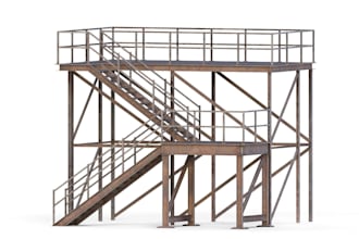 design industrial stairs, platforms, handrails, shop  and fabrication drawings