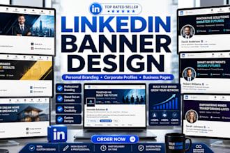 design a professional linkedin banner