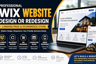 design wix website, squarespace, redesign landing page