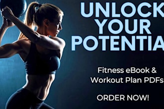 design health fitness ebook, PDF lead magnet, gym book, workout plan