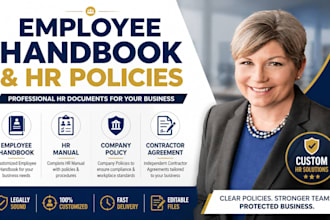 draft employment handbook, HR manuals, company policy and employee handbook