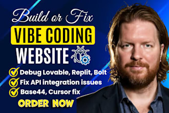 fix vibe coding bugs, errors and deploy lovable, replit, base44, web app bolt