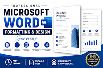 design and format microsoft document professionally, ms word document formatting