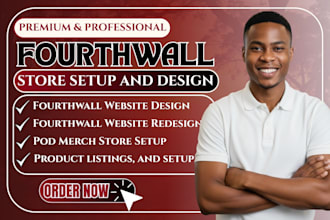set up fourth wall store design fourthwall website,  fourthwall pod merch store