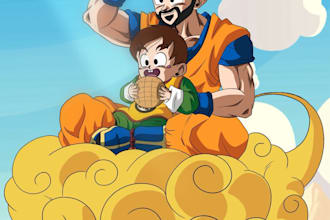 draw you in dragon ball style