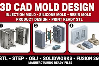 3d cad mold resin plastic injection silicone product design mold print ready stl