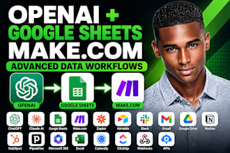 openai google sheets make com integration advanced data workflows automation n8n