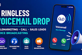 build ringless voicemail drop telemarketing call sales leads voice broadcasting