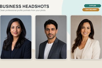 create professional business headshots from your photo