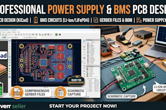 power supply pcb design, battery management system kicad