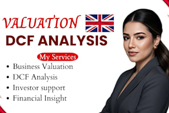 perform business valuation and dcf analysis for startups and investors
