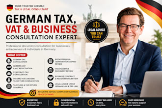 do german tax, vat, income tax refund, corporate tax bookkeeping for businesses
