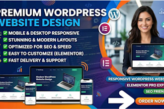 build responsive wordpress website design with elementor pro web design