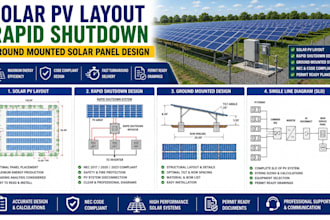 solar pv layout rapid shutdown ground mounted solar panel design