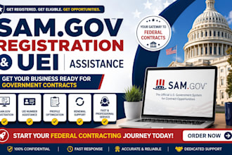 register your sam gov account and help you get your uei number, cage code