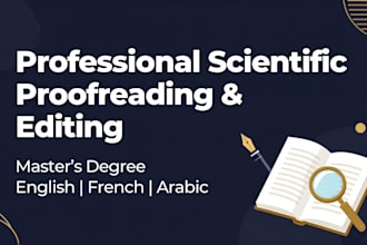 proofread and edit your scientific thesis or academic paper