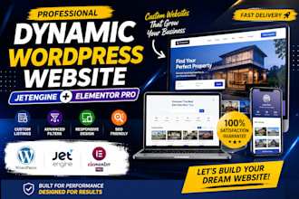 create dynamic wordpress website with jetengine and elementor pro