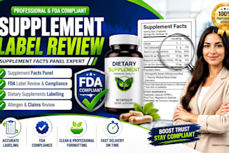 draft supplement fact panel, fda label review and dietary supplements labelling