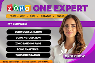 be zoho developer zoho deluge script zoho creator zoho consultation zoho one CRM
