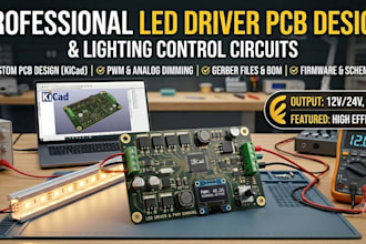 led driver pcb design, lighting control circuit, pwm dimming