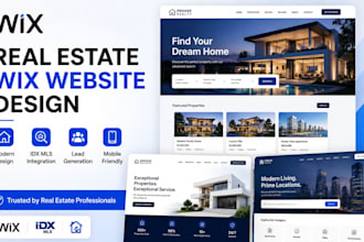 design real estate broker wix website development idx mls wix website developer