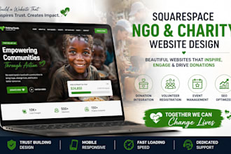 do squarespace charity foundation website ngo website donation campaign website