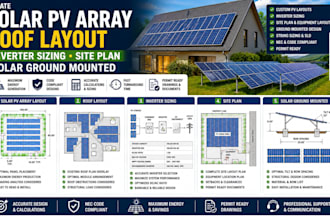 create solar pv array roof layout inverter sizing site plan solar ground mounted
