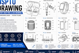 uspto drawing patent drafting cad drawing engineering draw patent plans