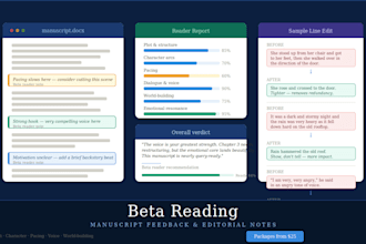 be your fast, honest, and reliable beta reader