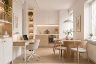 design modern luxury interiors with realistic rendering and decoration