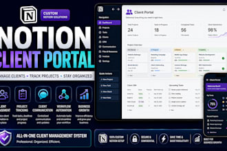 create a custom notion client portal and client management workspace