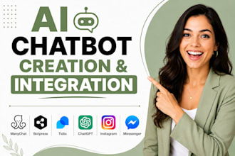 create manychat, botpress, tidio chatbot for your website and social media