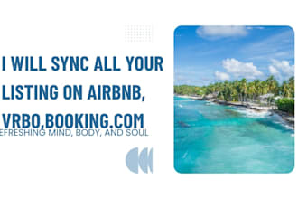 sync your property on airbnb, vrbo, booking com, guesty for booking website