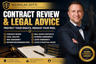 review contracts and provide professional legal advice