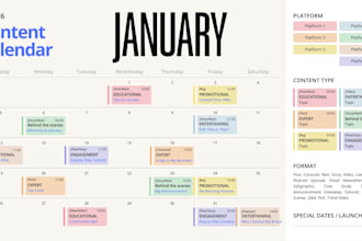 create a monthly social media calendar for your brand