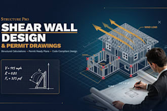 shear wall design calculations and permit drawings USA