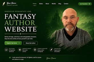 romance author ebook website immersive romantasy and fantasy author website