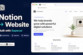 build a responsive notion website using superso with SEO setup