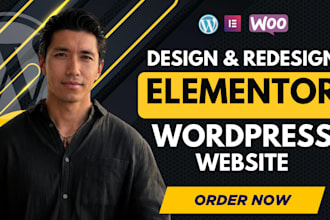 build or redesign wordpress elementor website development, wordpress developer