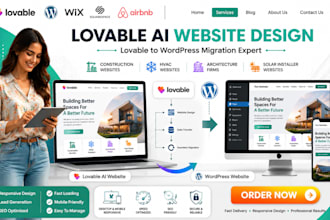 lovable ai construction hvac architecture solar installer to wordpress website