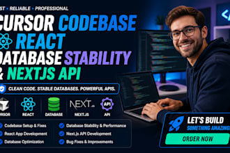 do cursor codebase react database stability and nextjs ap